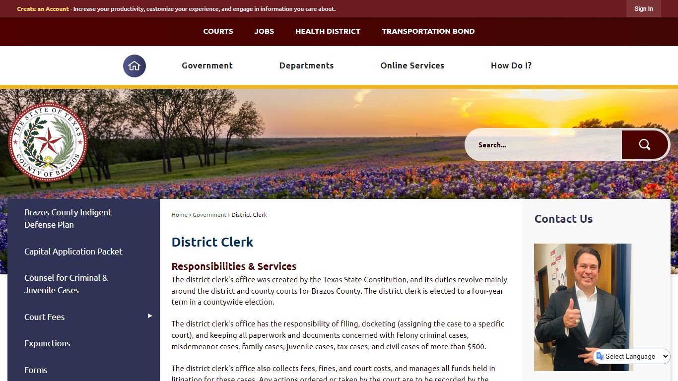 District Clerk | Brazos County, TX - Official Website
